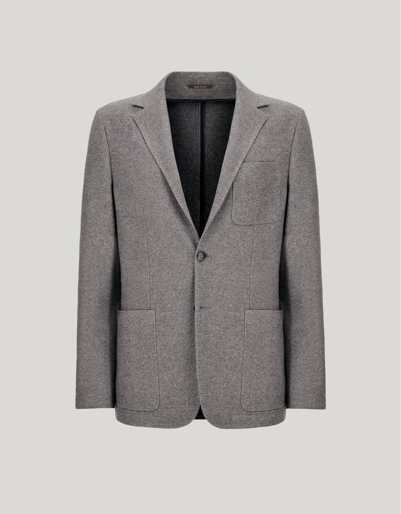 Canali Veste Jersey En Soie Et Cachemire Gris In Gray