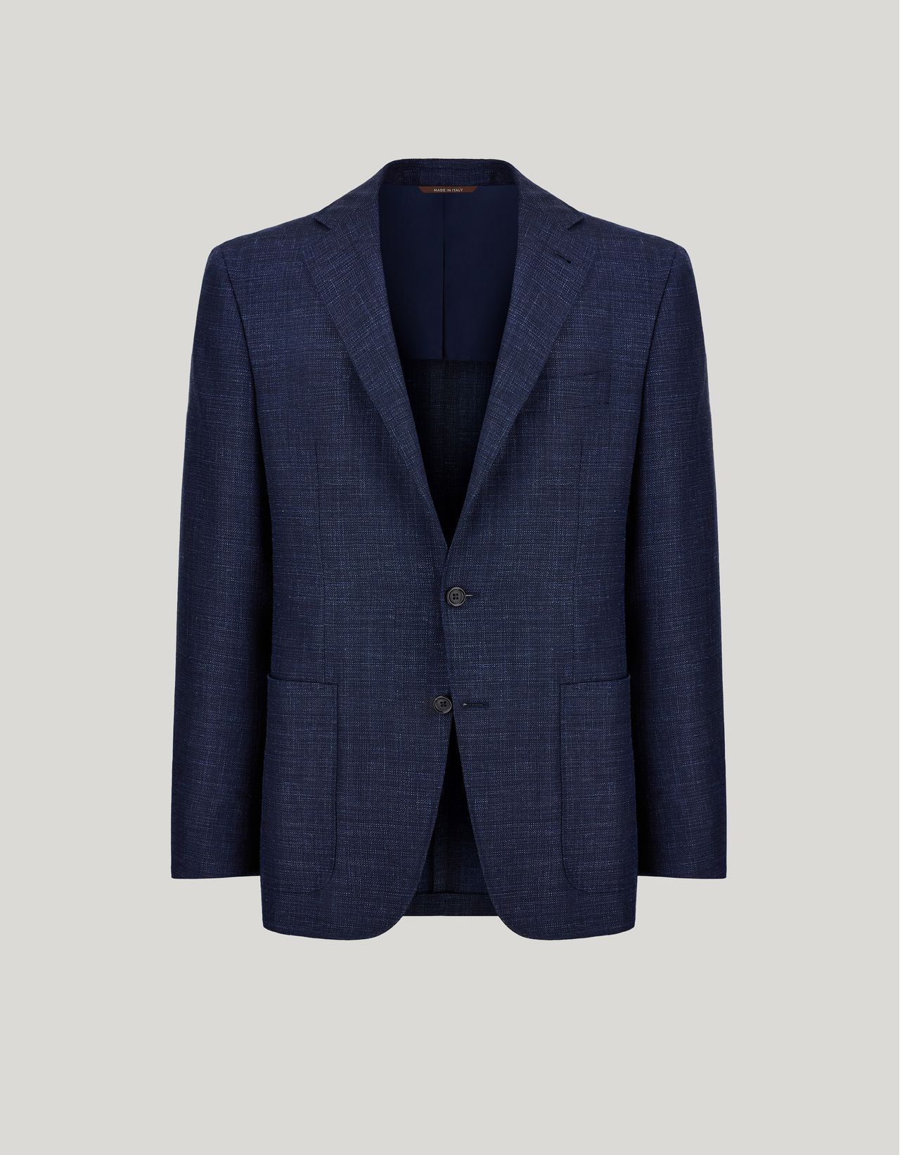 Canali Veste Kei Bleue En Laine, Soie Et Lin In Blue