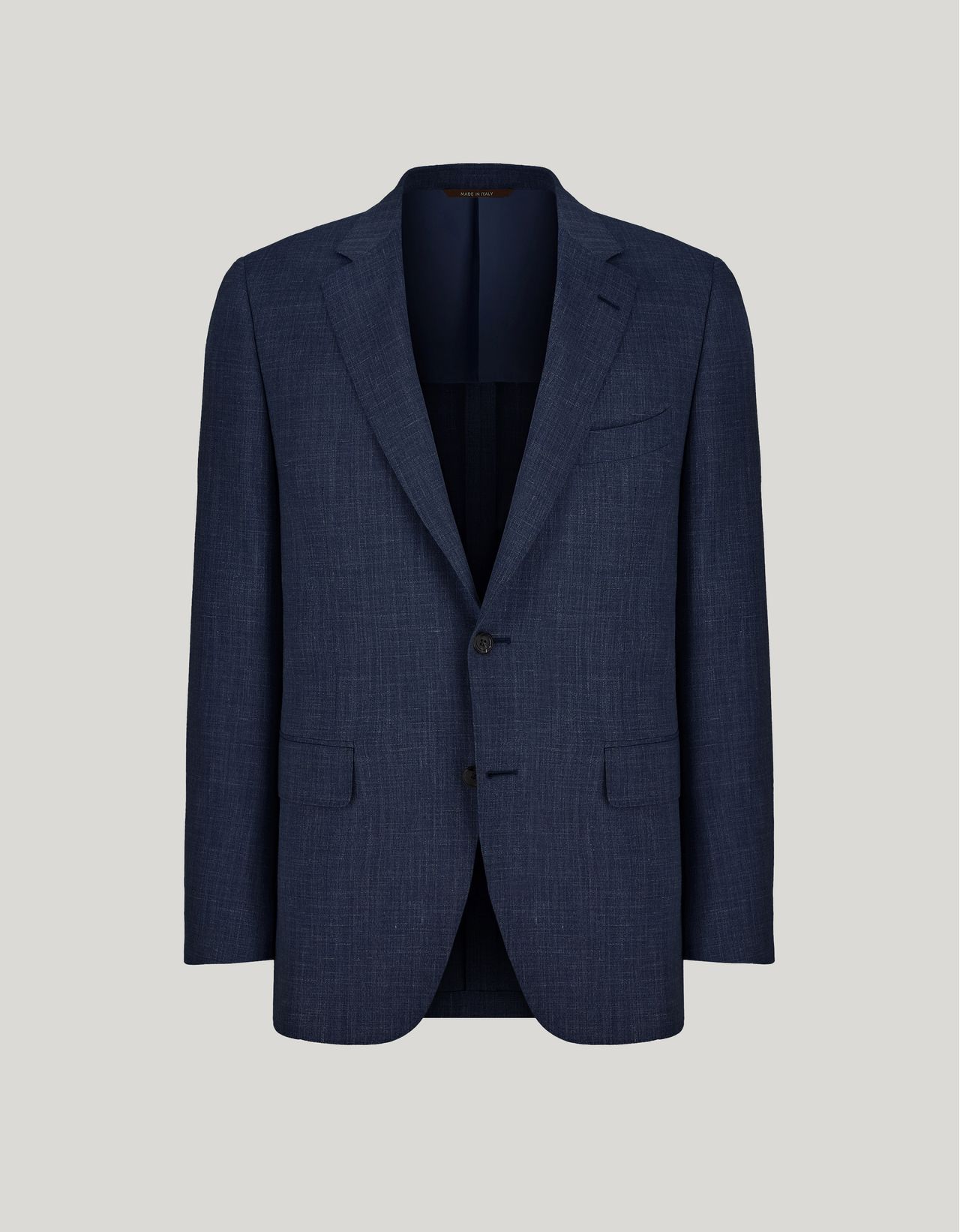 Canali Veste Kei Bleue En Laine, Soie Et Lin