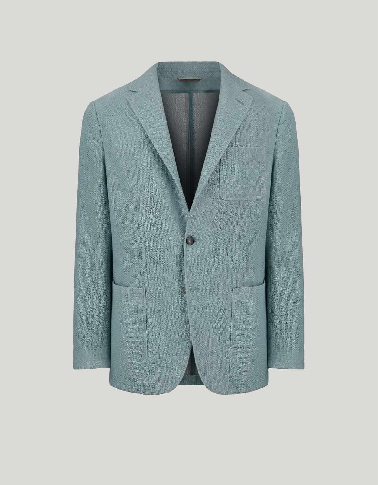 Canali Veste Verte En Maille Jersey In Blue