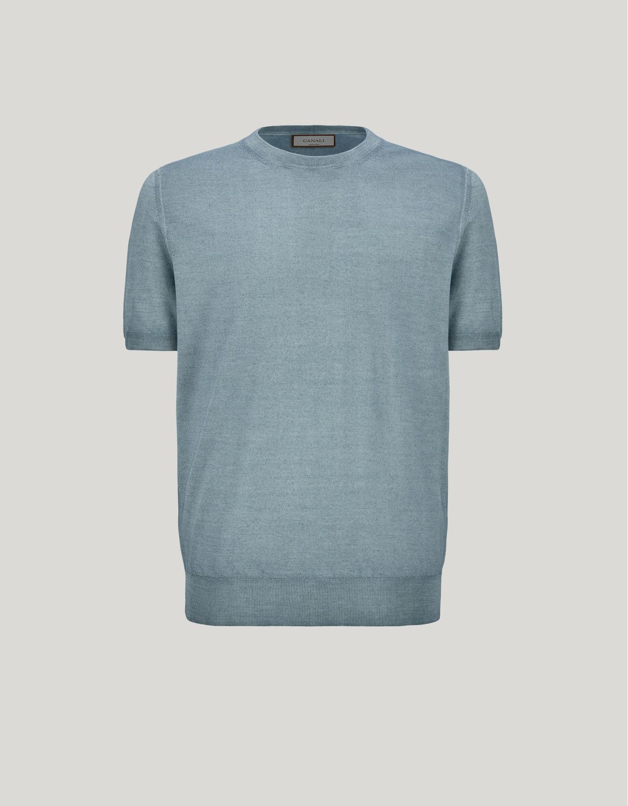 Canali Nuvola T-shirt, Laine Et Soie Verte In Blue