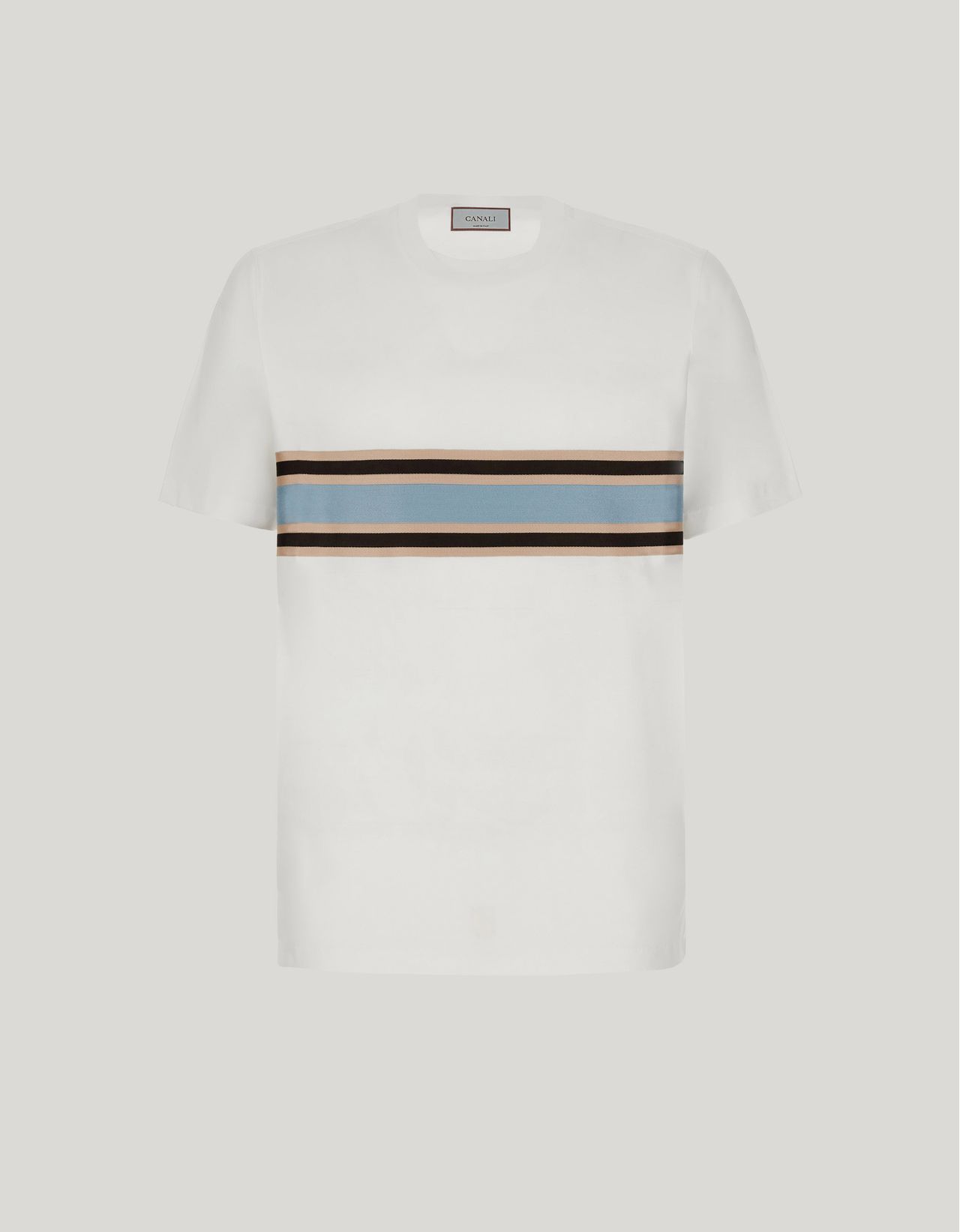 Canali T-shirt En Coton Blanc In White