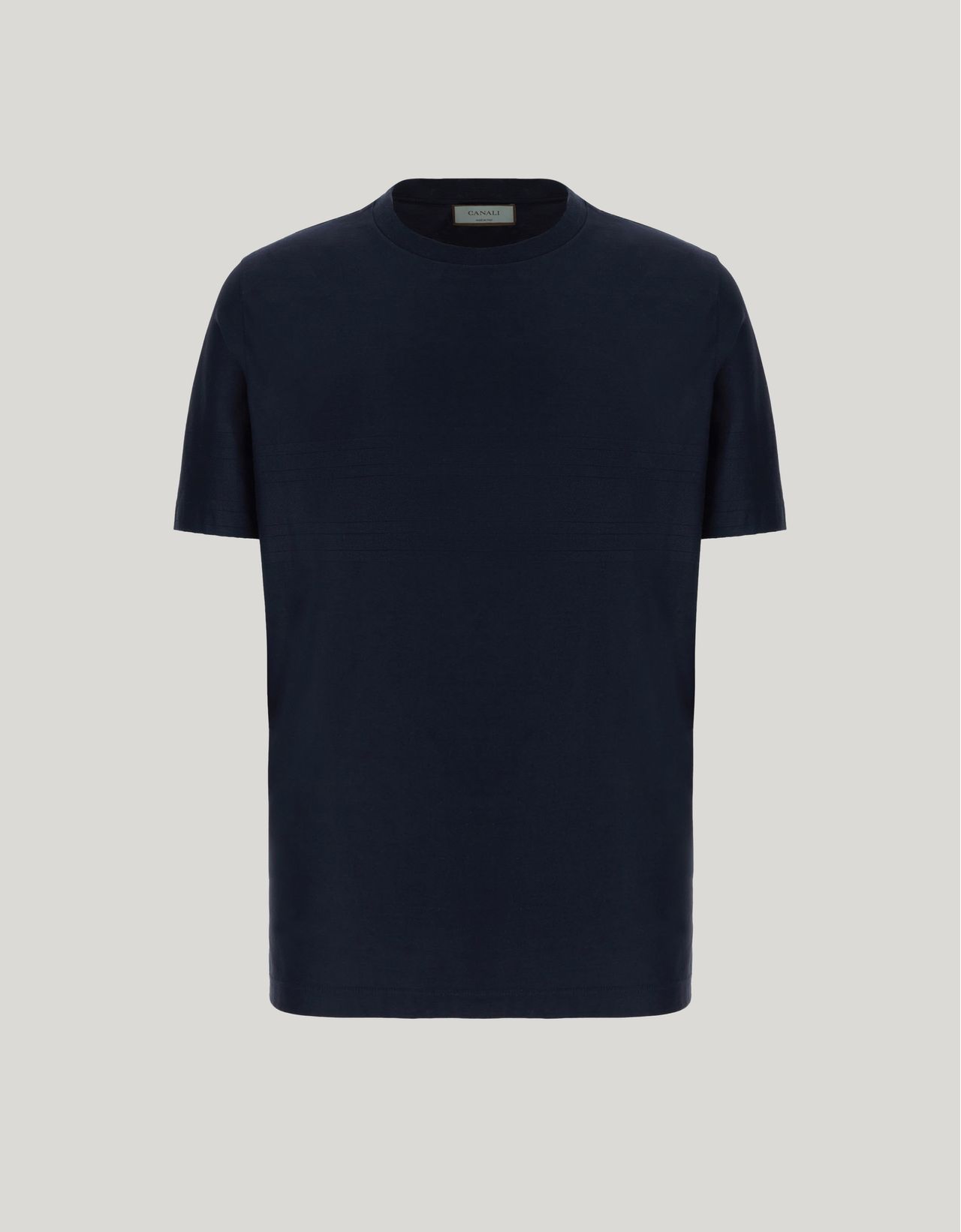 Canali T-shirt Bleu Marine En Coton In Blue