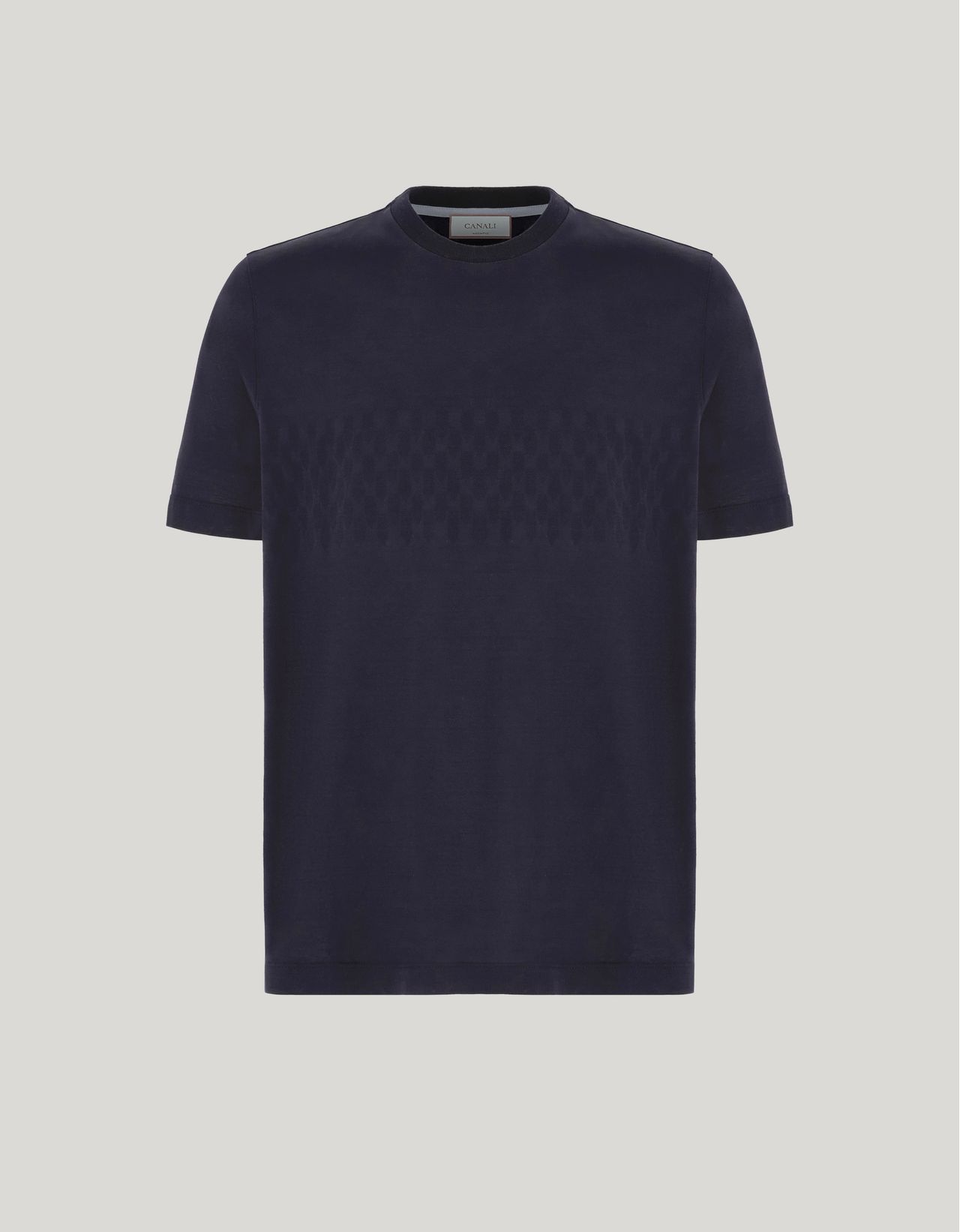 Canali T-shirt En Jersey De Coton Doux. Bleu Marine Foncé In Blue