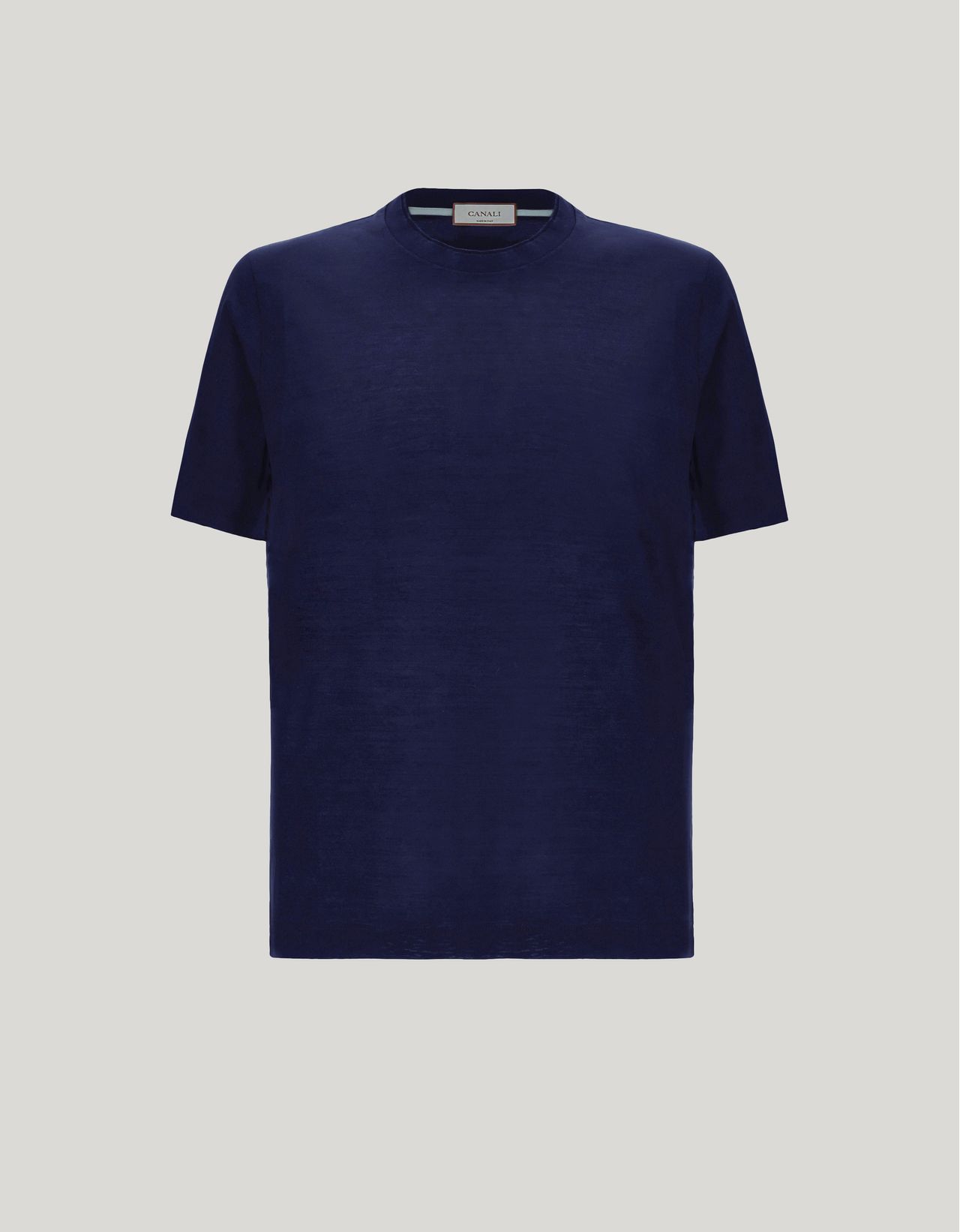 Canali Dark Navy Cotton T-shirt In Blue