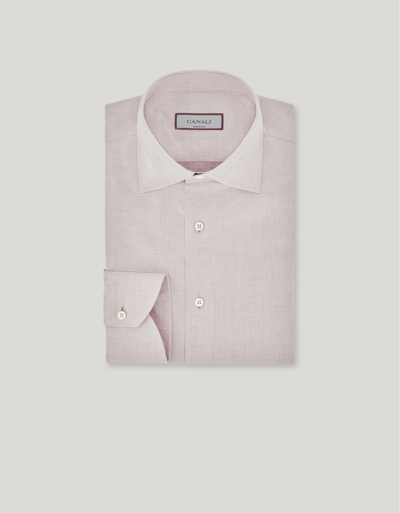 Canali Brown Regular Fit Impeccabile Cotton Shirt In Neutral
