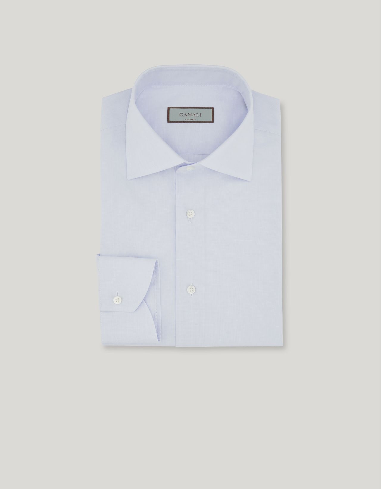 Canali Nuvola Light Blue Cotton Shirt In Blue