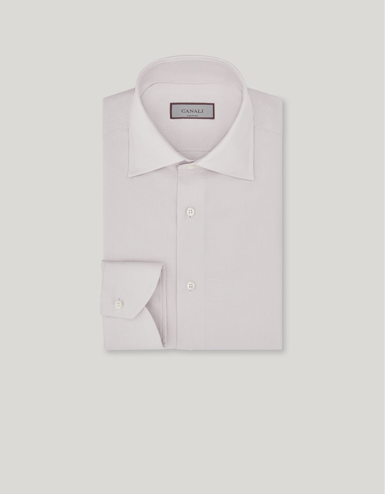 Canali Pink Formal Regular Fit Impeccabile Cotton Shirt In White