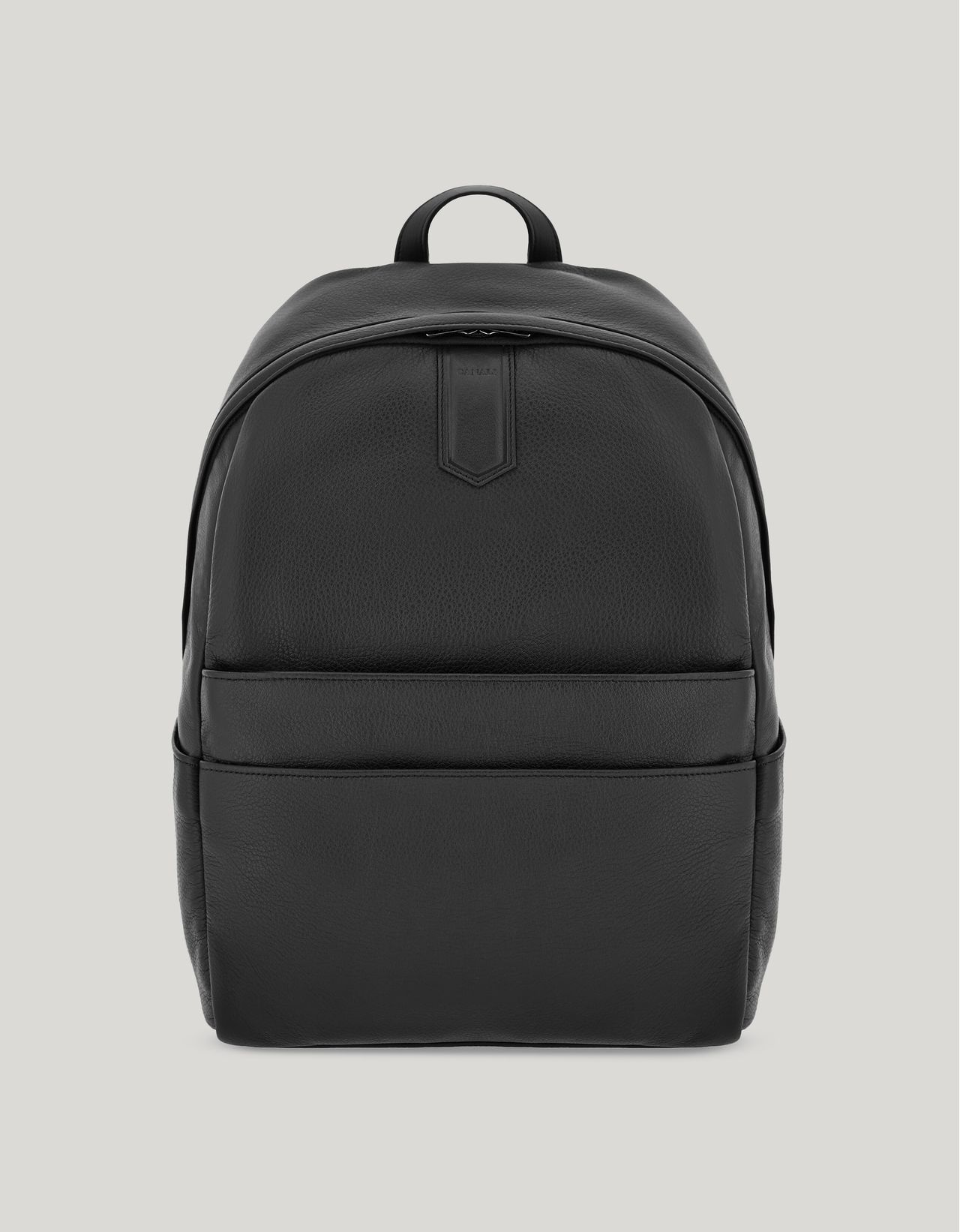 Canali Full-grain Leather Tote Bag In Black
