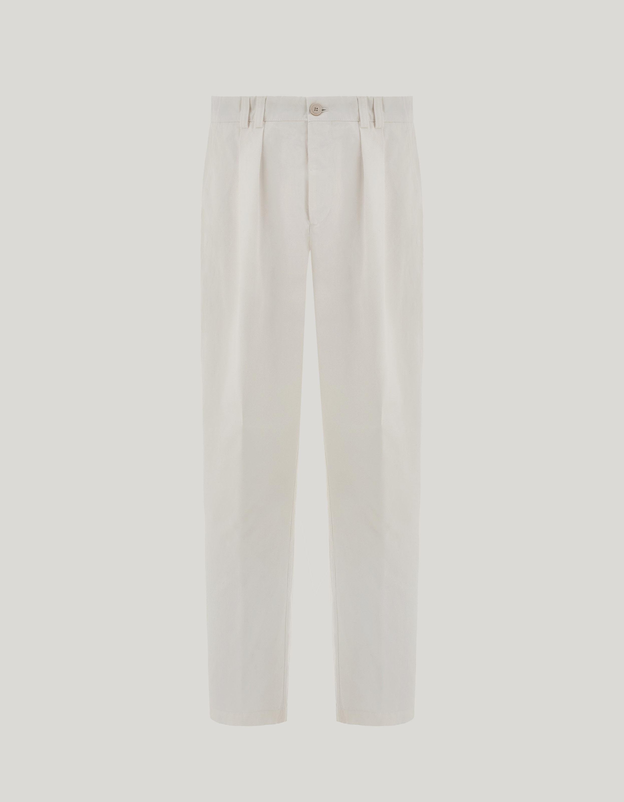 Men's luxury white cotton trousers_D91606-PT01666-005